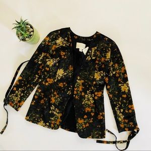 NWT Hinge Floral Velvet Blazer | S